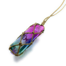 Load image into Gallery viewer, Tree of life rainbow crystal necklace