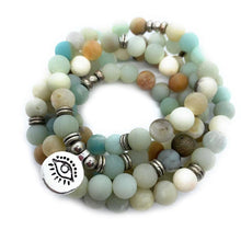 Load image into Gallery viewer, 108 Mala stone beads bracelet