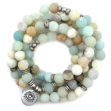 Load image into Gallery viewer, 108 Mala stone beads bracelet