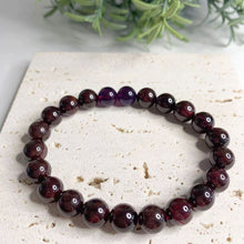 Load image into Gallery viewer, 7A level garnet beads bracelet