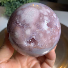 Load image into Gallery viewer, Rare - top quality pink amethyst druzy sphere / sphere with druzy
