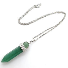 Load image into Gallery viewer, Natural crystal  hexagonal Pendant Necklace