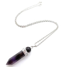 Load image into Gallery viewer, Natural crystal  hexagonal Pendant Necklace