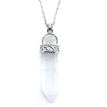 Load image into Gallery viewer, Natural crystal  hexagonal Pendant Necklace