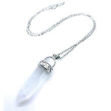 Load image into Gallery viewer, Natural crystal  hexagonal Pendant Necklace