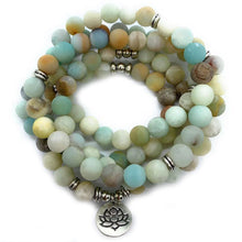 Load image into Gallery viewer, 108 Mala stone beads bracelet