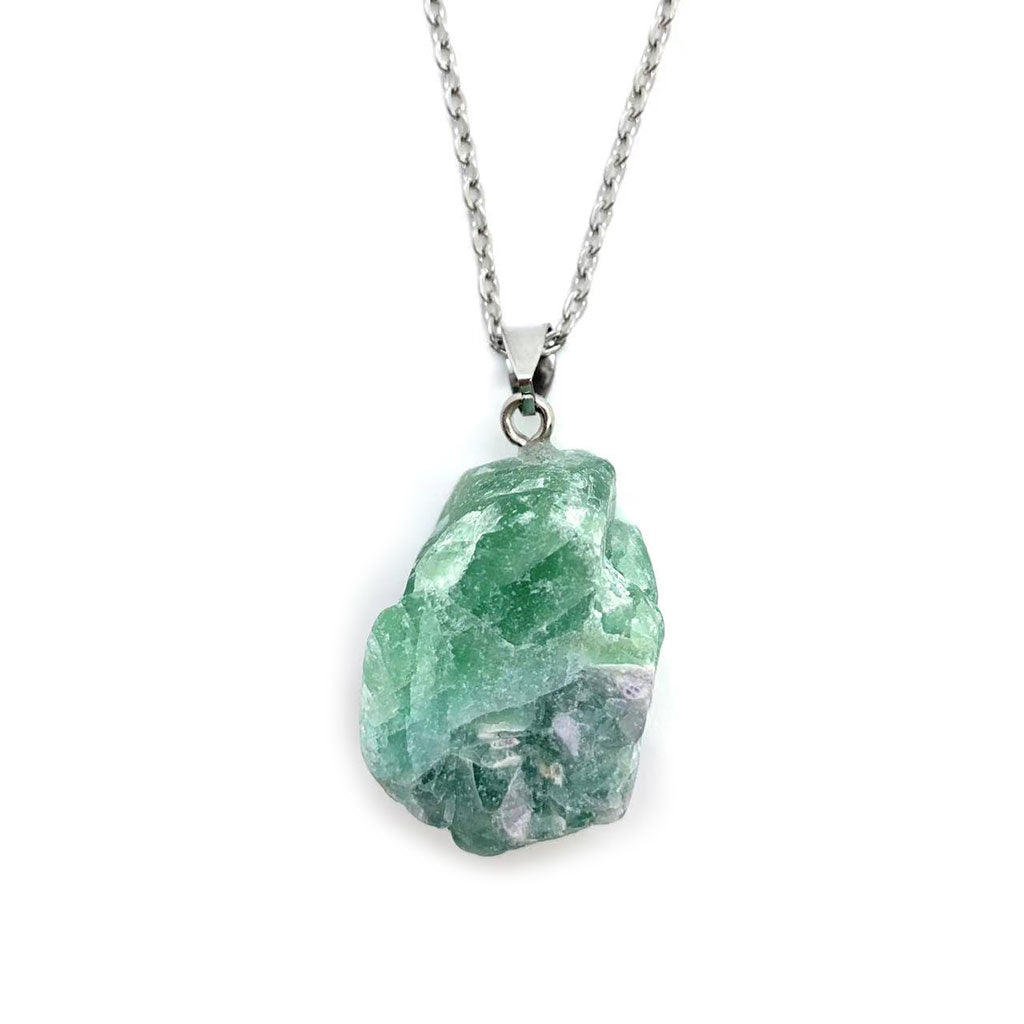 Raw crystal necklace