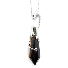 Load image into Gallery viewer, Silver color dragon crystal necklace