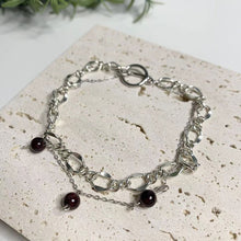 Load image into Gallery viewer, A new perspective on the world - Garnet OT buckle bracelet