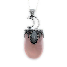 Load image into Gallery viewer, Oval shape vintage natural crystal necklace
