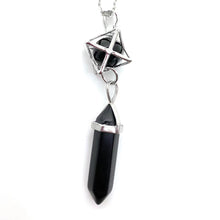 Load image into Gallery viewer, Natural crystal  Hexagram hexagonal Pendant Necklace