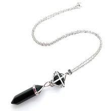 Load image into Gallery viewer, Natural crystal  Hexagram hexagonal Pendant Necklace
