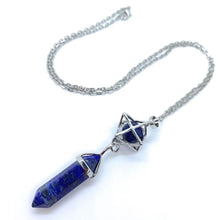Load image into Gallery viewer, Natural crystal  Hexagram hexagonal Pendant Necklace