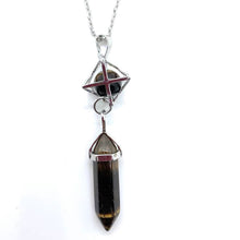 Load image into Gallery viewer, Natural crystal  Hexagram hexagonal Pendant Necklace
