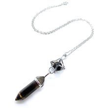 Load image into Gallery viewer, Natural crystal  Hexagram hexagonal Pendant Necklace