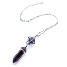 Load image into Gallery viewer, Natural crystal  Hexagram hexagonal Pendant Necklace