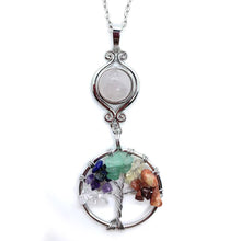 Load image into Gallery viewer, Tree of life chakra stone necklace