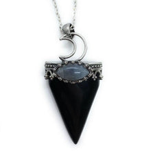 Load image into Gallery viewer, Cone shape crystal pendant necklace