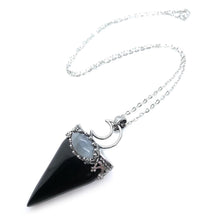 Load image into Gallery viewer, Cone shape crystal pendant necklace