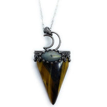 Load image into Gallery viewer, Cone shape crystal pendant necklace