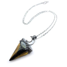 Load image into Gallery viewer, Cone shape crystal pendant necklace