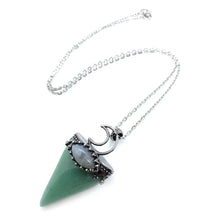 Load image into Gallery viewer, Cone shape crystal pendant necklace
