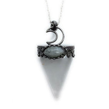 Load image into Gallery viewer, Cone shape crystal pendant necklace