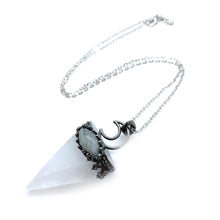 Load image into Gallery viewer, Cone shape crystal pendant necklace