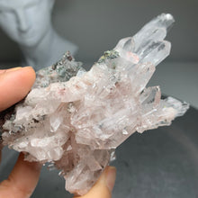 Load image into Gallery viewer, High quality- pink lemurian quartz cluster from Colombia
