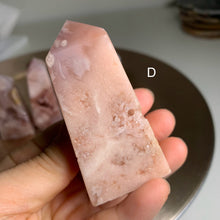 Load image into Gallery viewer, High quality druzy pink amethyst flower agate tower / druzy pink amethyst flower agate point
