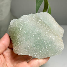 Load image into Gallery viewer, Green fluorite covered by druzy quartz
