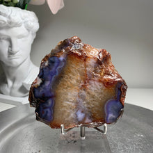 Load image into Gallery viewer, Top quality - blue flower agate slab/slice (natural color)
