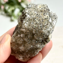 Load image into Gallery viewer, Sparkly Calcite with Pyrite Inclusions from Hunan, China — Glitter Crystal Cluster for Display &amp; Energy Clearing

