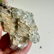 Load image into Gallery viewer, Glass Moss Fluorite on Matrix – Natural Green Fluorite Crystal Cluster, Raw Mineral Specimen, One of a Kind Decor
