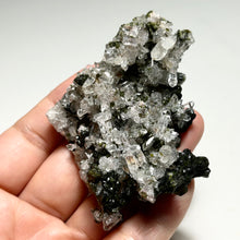Load image into Gallery viewer, Natural Quartz Crystal Cluster with Green Epidote on Matrix | Sculptural Mineral Specimen | China
