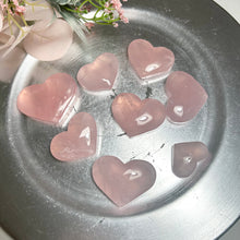 Load image into Gallery viewer, Premium Madagascar Rose Quartz Heart — Natural Pink Crystal Pocket Stone for Calm &amp; Self-Love
