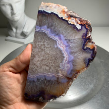 Load image into Gallery viewer, Top quality- blue flower agate slab/slice (natural color)
