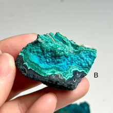 Load image into Gallery viewer, Natural Chrysocolla on Matrix – Blue Green Copper Mineral Specimens | One of a Kind Selection (A–I) | Peru
