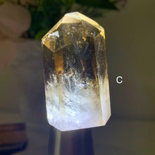 Load image into Gallery viewer, Blue Needle Smoky Quartz Tower – High Clarity Brazilian Crystal with Blue Light Inclusions
