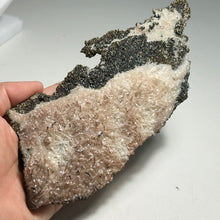 Load image into Gallery viewer, Large Platy Calcite with Needle Calcite and Golden Pyrite — Natural Crystal Plate for Home Decor and Mineral Collection
