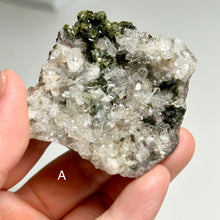 Load image into Gallery viewer, Natural Quartz Crystal Cluster with Green Epidote on Matrix | Raw Mineral Specimens | China
