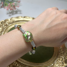 Load image into Gallery viewer, Forest Relic Bracelet | Lampwork Glass Bead Bracelet | Czech Glass &amp; Lava Stone | Handmade Artisan Jewelry
