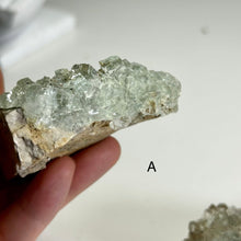 Load image into Gallery viewer, Glassy Moss Fluorite on Matrix | Natural Green Fluorite Crystal | Mineral Specimen | Home Decor | A or B
