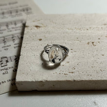 Load image into Gallery viewer, Ancient Water "Enhydro" Quartz Ring – S925 Sterling Silver One-of-a-Kind Jewelry
