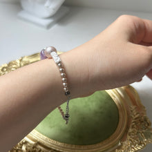 Load image into Gallery viewer, Wisteria Bloom Bracelet | Lampwork Glass &amp; Freshwater Baroque Pearl Bracelet | Czech Glass Beads | Handmade Artisan Jewelry
