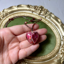 Load image into Gallery viewer, Crimson Heart Lampwork Glass Necklace
