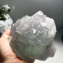 Load image into Gallery viewer, Natural Stepped Fluorite Cluster - High Clarity Bi-Color Fujian Crystal Specimen
