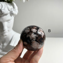 Load image into Gallery viewer, "Glacier Bloom" – Premium Blue Flower Agate Sphere
