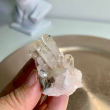 Load image into Gallery viewer, Mini size pink lemurian quartz cluster
