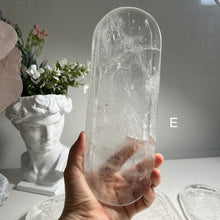 Load image into Gallery viewer, Natural Clear Quartz Crystal Tray - Minimalist Jewelry &amp; Ritual Dish
